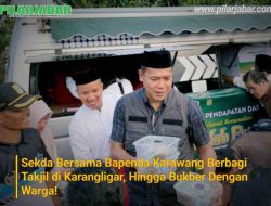 Sekda Bersama Bapenda Karawang Berbagi Takjil di Karangligar, Hingga Bukber Dengan Warga!