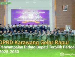 DRPRD Karawang Gelar Rapur Penyampaian Pidato Bupati Terpilih Periode 2025-2030