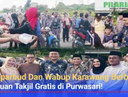 Disparbud Karawang Bersama Wabup Maslani Berbagi Ribuan Takjil Gratis di Purwasari!