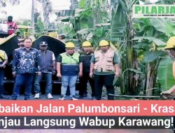Perbaikan Jalan Palumbonsari – Krasak Ditinjau Langsung Wabup Karawang!